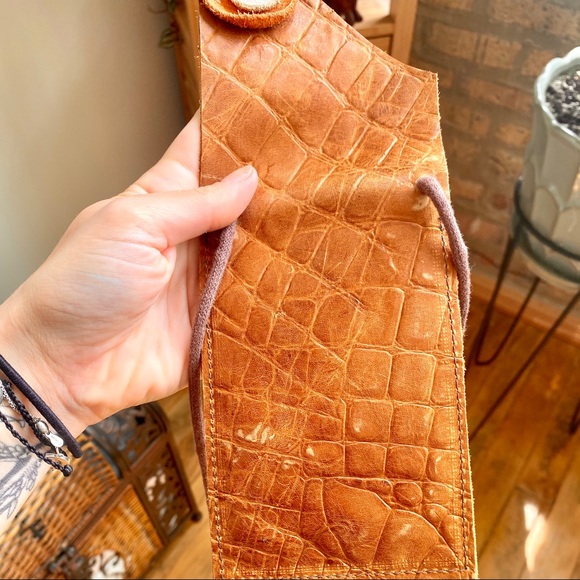 Orange Alligator Skin Mini Purse - Picture 5 of 7